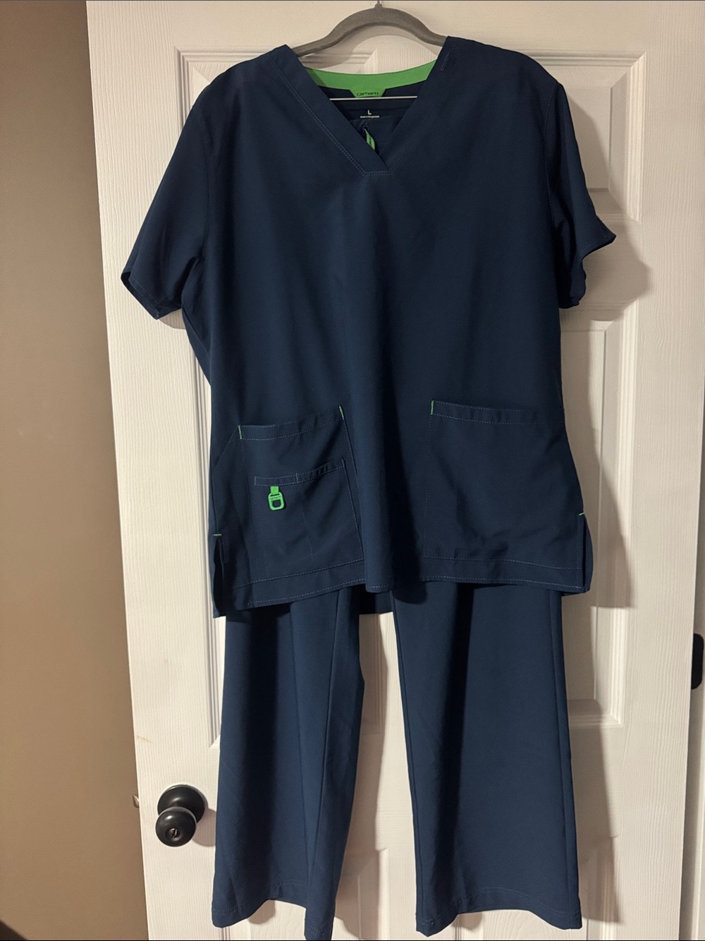 Carhartt Navy Pajama Set with Green Trim